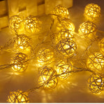 Rattan Balls Garland Light