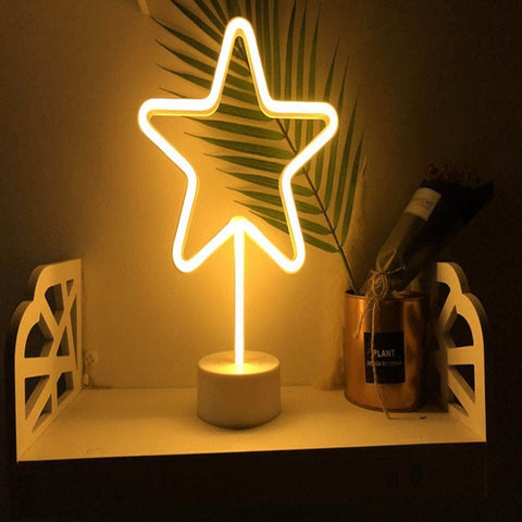 Star Neon Night Light Table
