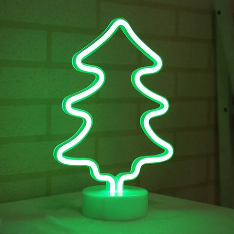 Christmas Tree Neon Night Light Table