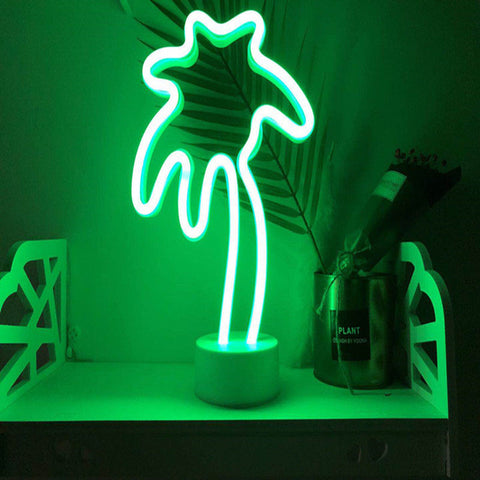 Palm Tree Neon Night Light Table